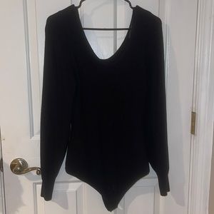 Abercrombie and fitch black Womens sweater bodysuit XL
